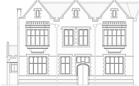 Exterior measured survey point cloud scan