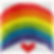 Children's Rug Making Latch Hooking Pattern | Rainbow Heart