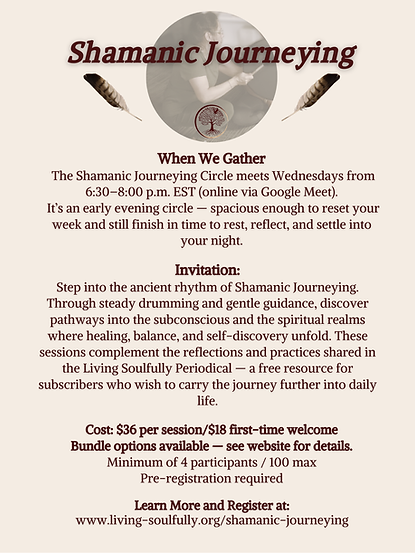 Online Shamanic Journeying - Promo Flyer 2025-26