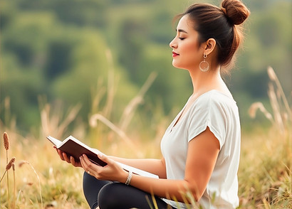 a woman meditating and journaling in nature.jpg
