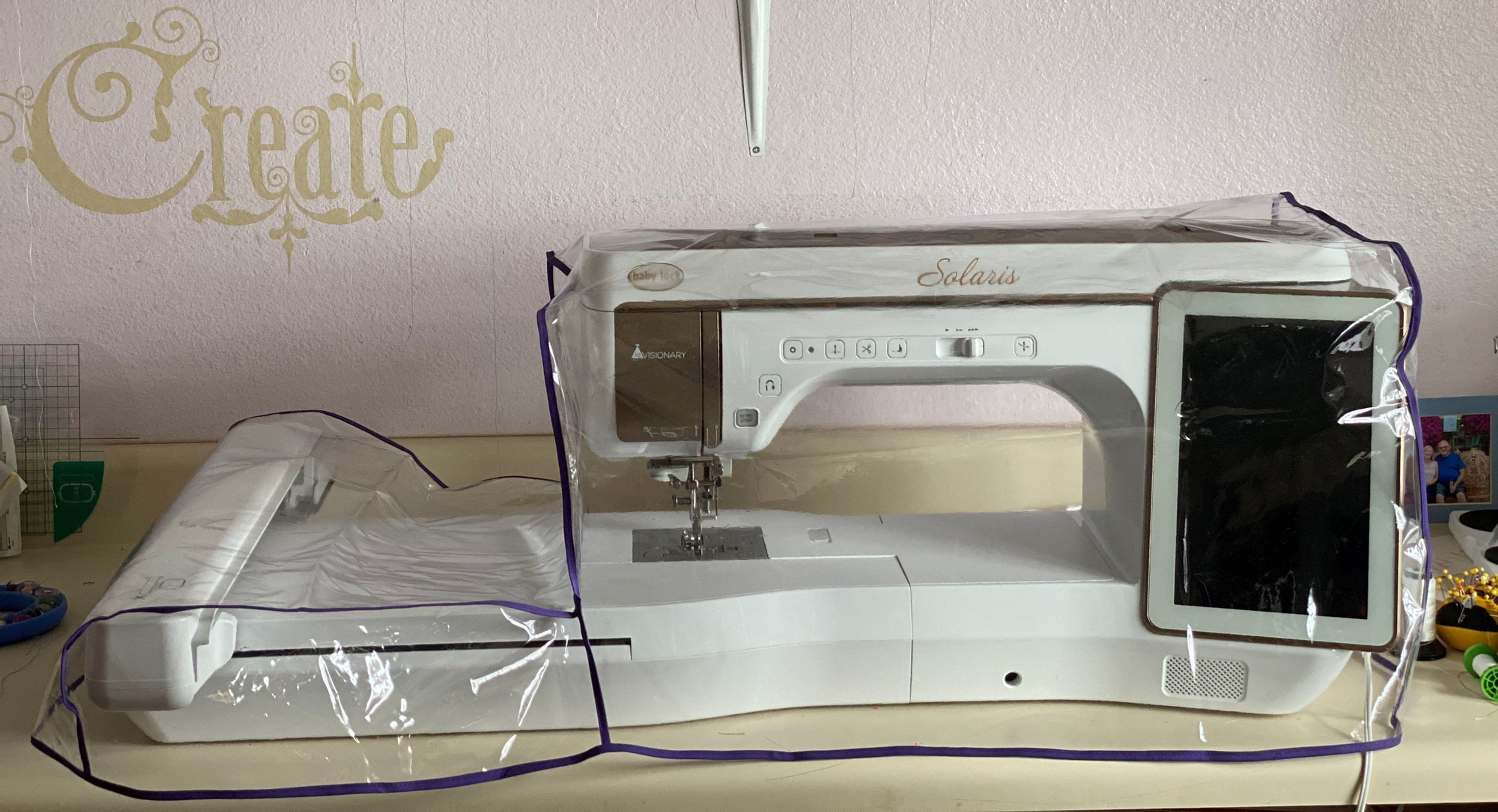 Dust Cover for Viking sewing machines with embroidery unit attached