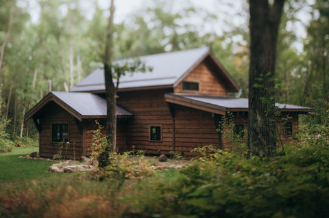 Bruckner Bungalow exterior surrounded by woods
