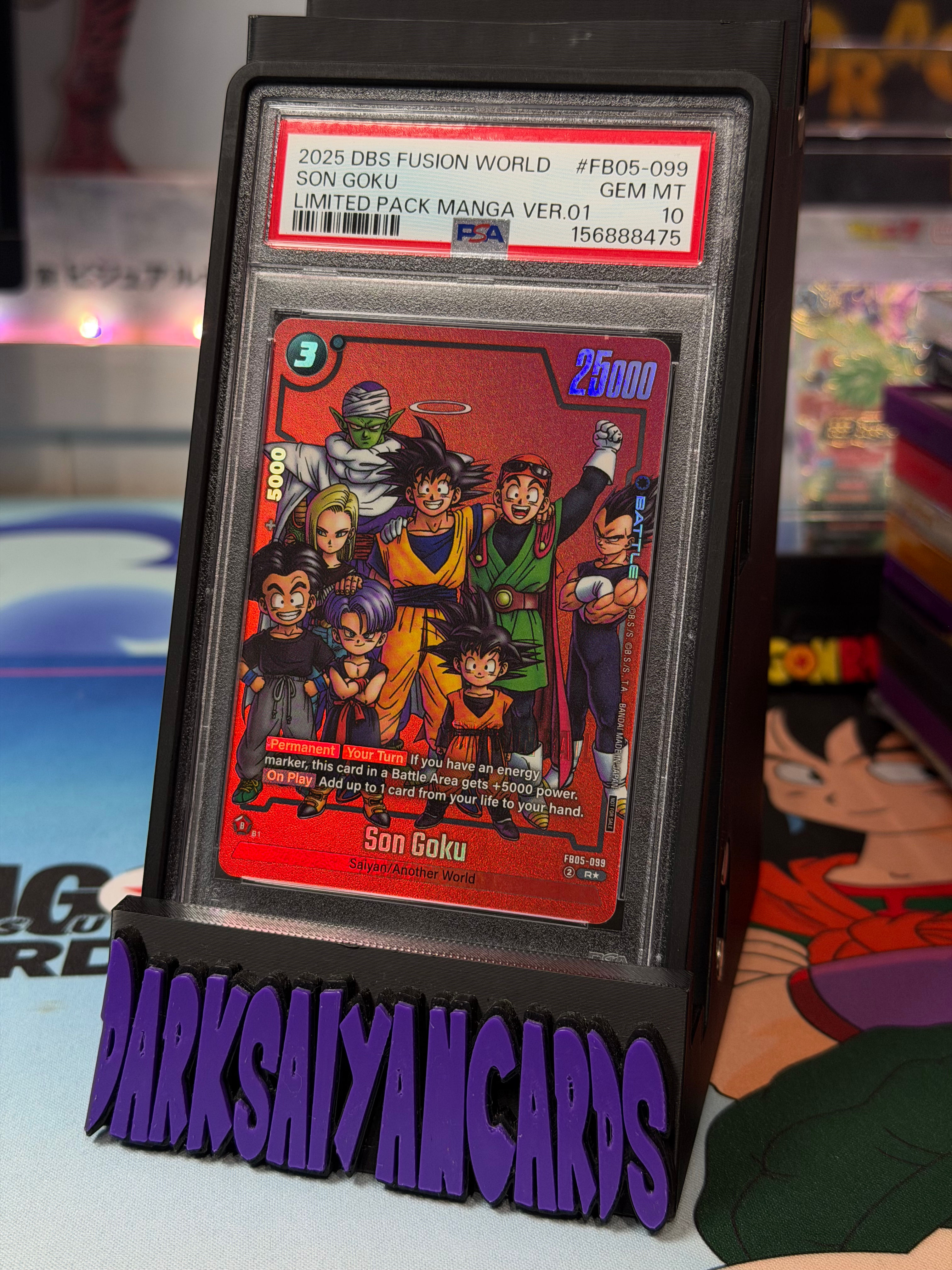 PSA 10 DBS Fusion World FB05-099 Son Goku R Alt Limited Pack Manga Ver.01