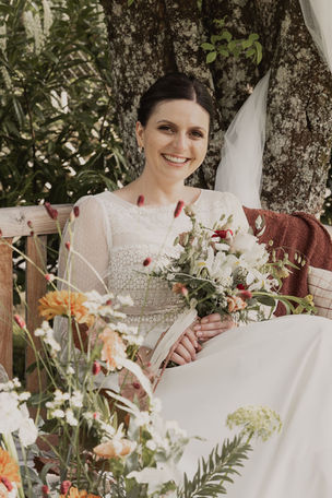 Bildgalerie Weddingdesign zur Gartenhochzeit im Gut in terracotta/rosé von Carina & Fabian