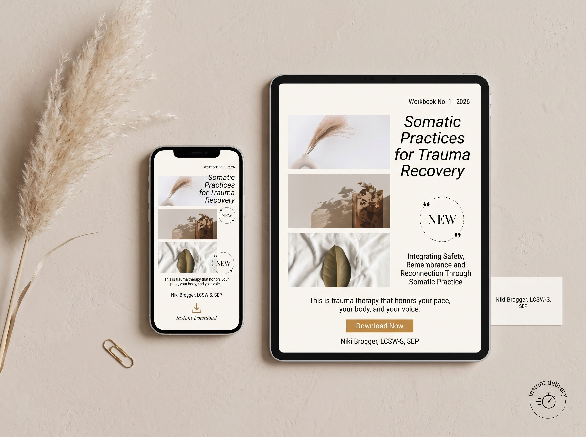 Somatic Practices for Trauma Recovery (Digital Workbook) | Instant Download