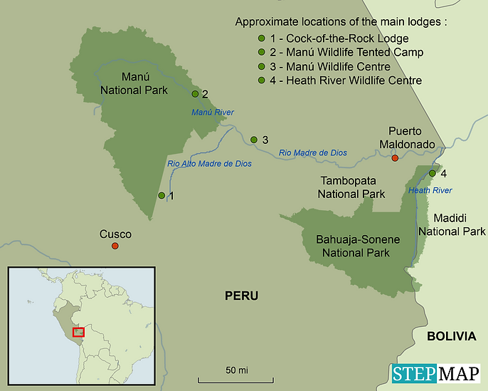 Peru trip map