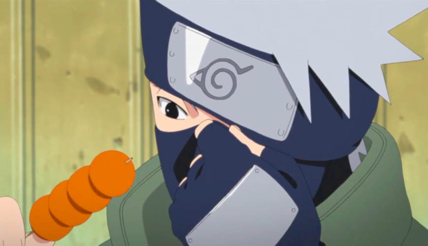 Kakashi comendo