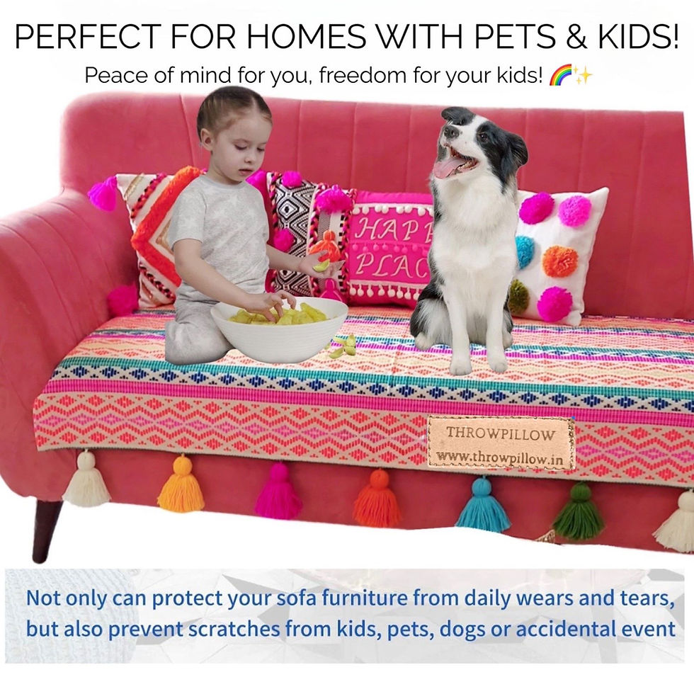 Thumbnail: Multicolored Aztec Sofa Cover for Living Room Decoration and Diwali Home Makeover