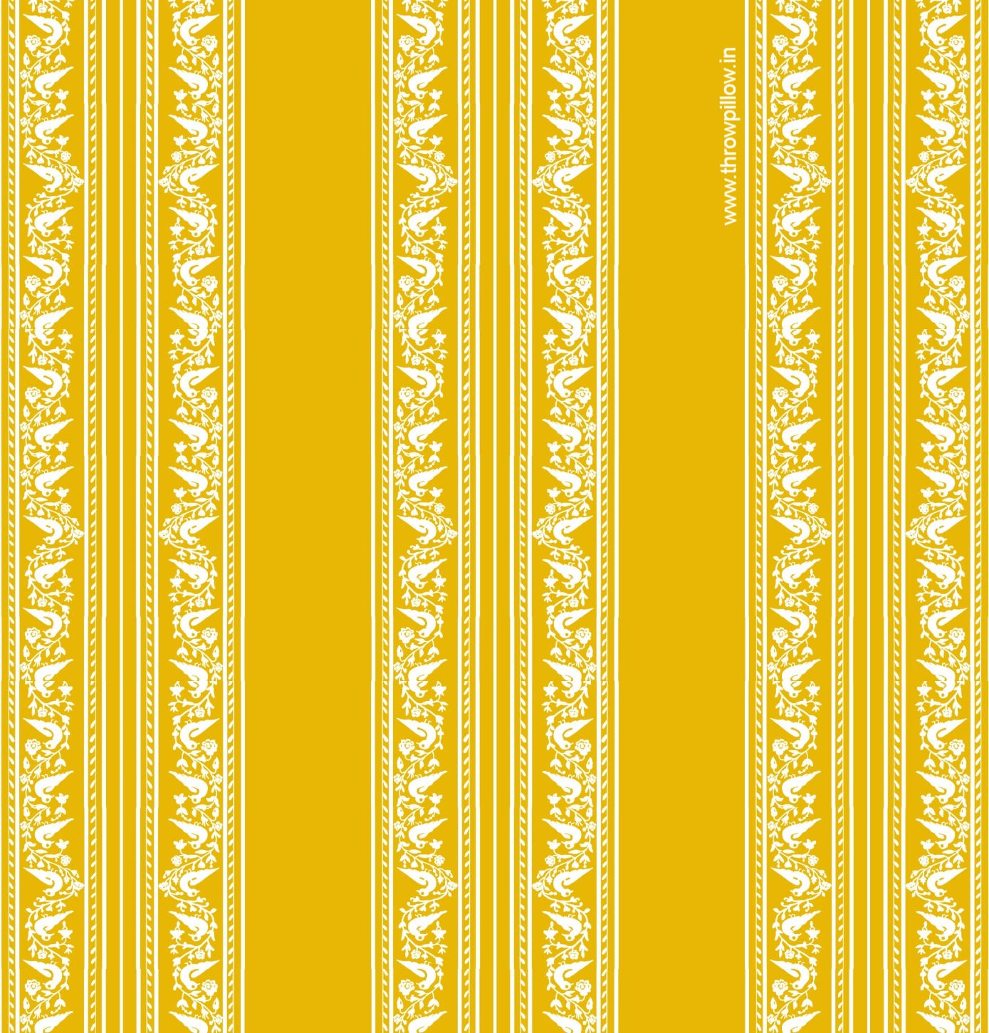 High-quality premium fabric mustard yellow bird printed curtai