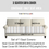 Miniaturbild: Customisable 3 Seater Sofa Seat Cover Printed Neutral Chevron -Corner Tassel