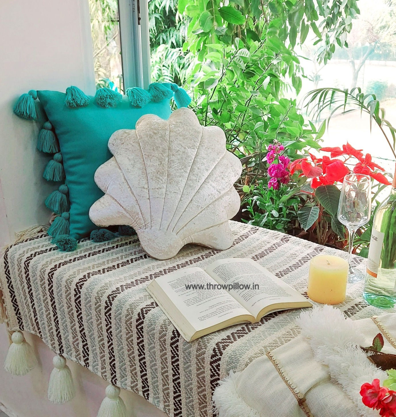 Sea Shell Velvet Cushion Cover