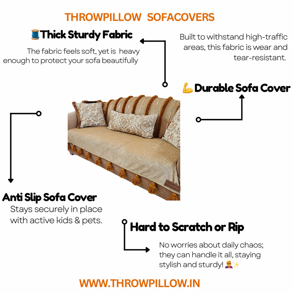 Thumbnail: 3-Seater Sofa Cover: Customizable Moroccan Seat & Back Cover