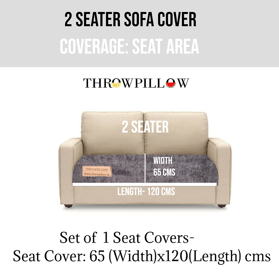 Thumbnail: Two-Seater Sofa Cover: Customizable Durable Anti-Slip Dark Grey Seat Cover