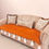 섬네일: Four-Seater Sofa Cover: Customizable Durable Orange Seat Cover with Tassel