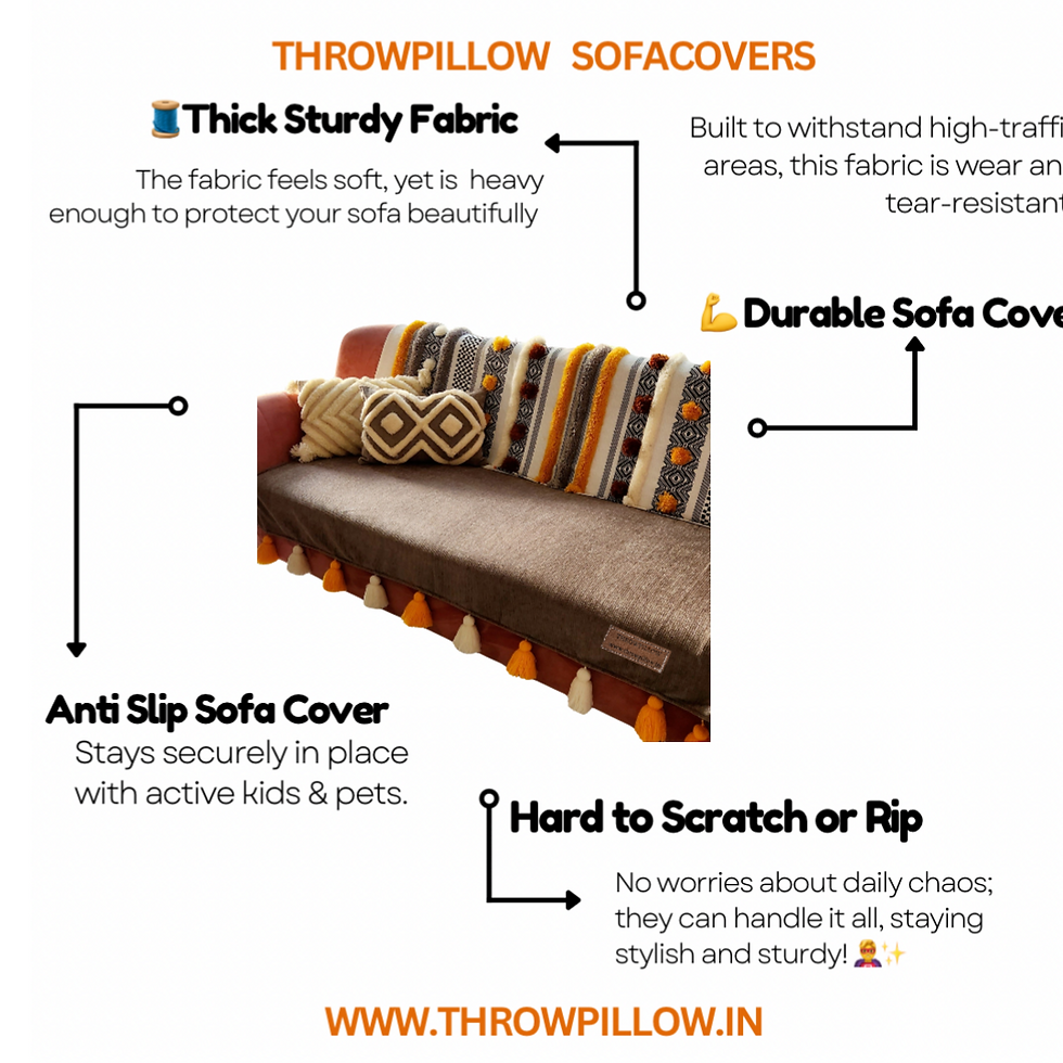 Miniatură: 3-Seater Sofa Cover: Customizable Bohemian Seat & Back Cover