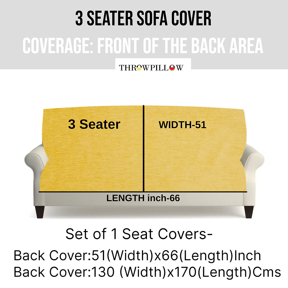 Thumbnail: Three-Seater Sofa Cover: Customizable Mustard Seat & Back Cover