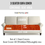 Miniatura: Three-Seater Sofa Cover: Customizable Durable Orange Seat Cover With Tassels