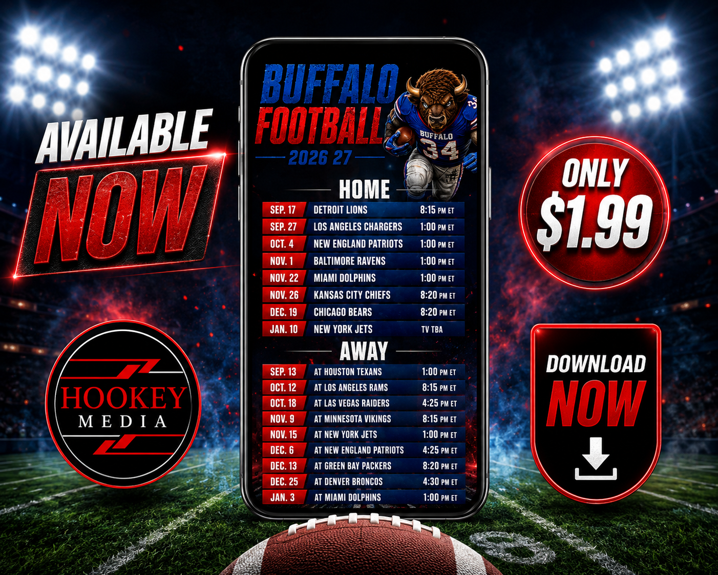 Buffalo Football 2026-27 Schedule Mobile Wallpaper
