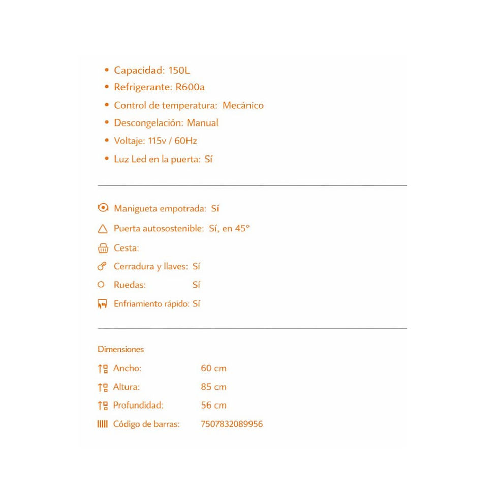 Miniatura: Congelador Horizontal MYSTIC 150L SILVER MY-FZ150L