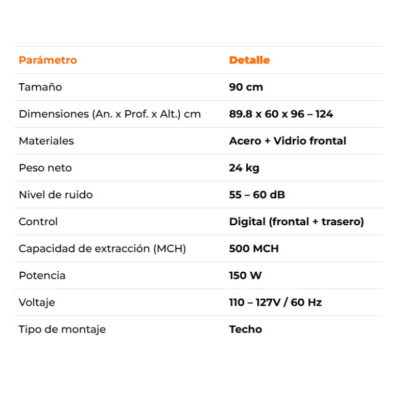 Miniatura: Campana Quadrato 90 tipo isla acero