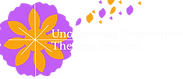 UCTS Logo Purple and Gold Floral Drawing Adorned with trailing floral pedals around white text on dark blue background