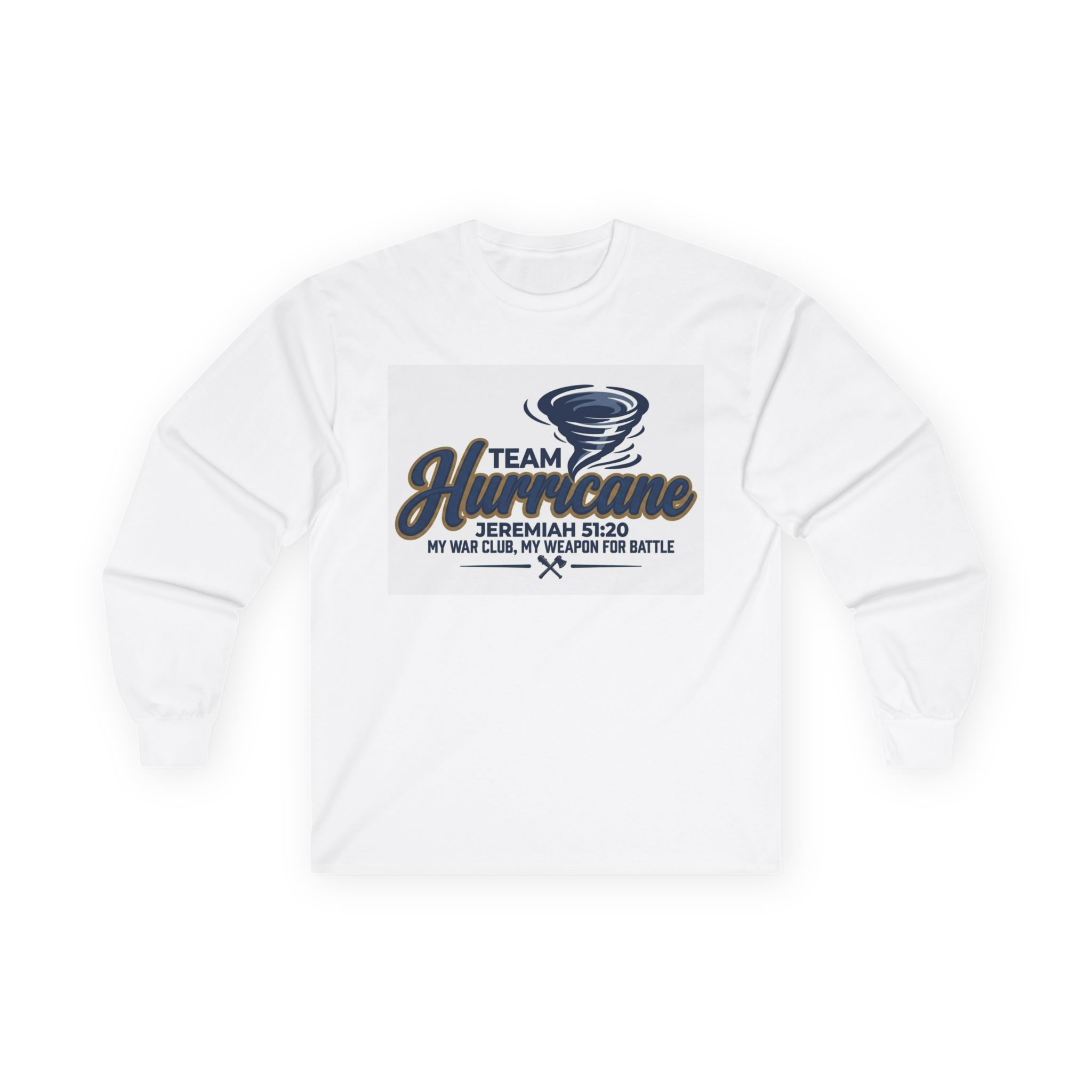 Team Hurricane Long Sleeve Tee — Bold Storm Logo Graphic Shirt