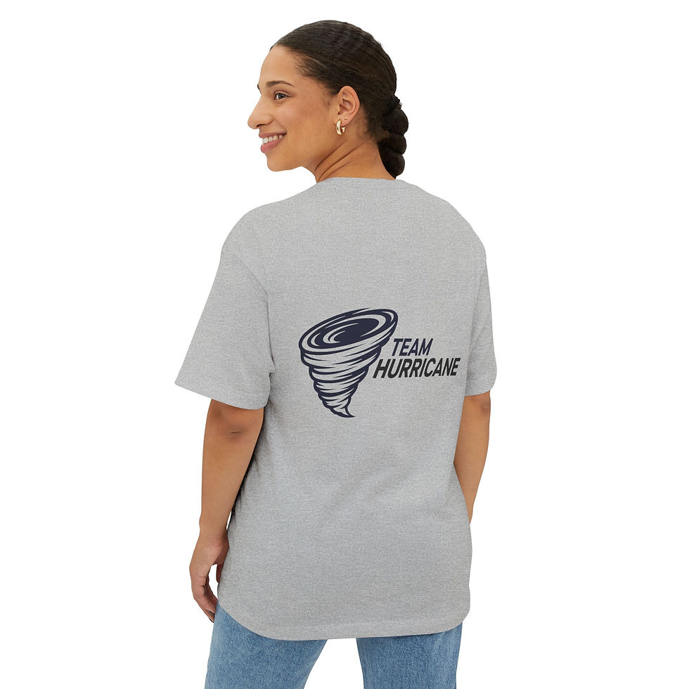 Thumbnail: Team Hurricane Graphic Tee — Vintage Boxing Tribute Oversized T‑Shirt