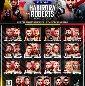 Affiche de la carte du PFL Europe à Bruxelles