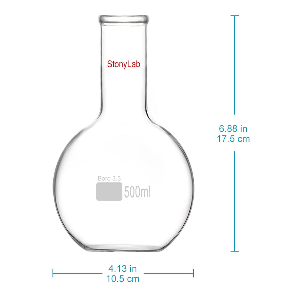Thumbnail: Long Neck Flat Bottom Flask, Heavy Wall Flat Bottom Boiling Flask