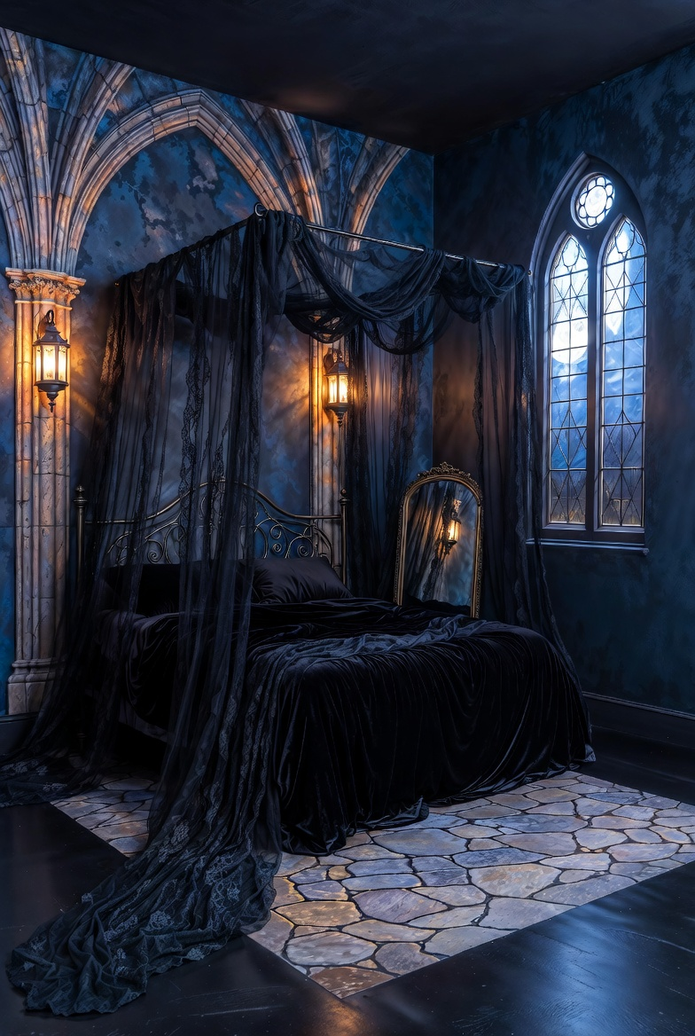 Thumbnail: Shadows and Serenity - gothic/fantasy/vampire lair (Conceptual Design) 