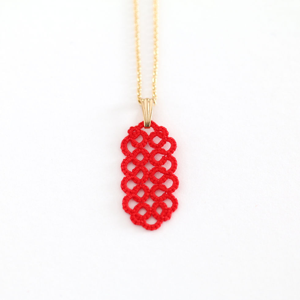 Miniature : Collier Moucharabieh chaine fine et dentelle - 15 couleurs