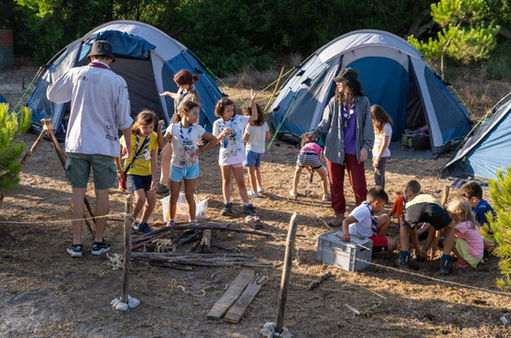 Recinto Castores campamento Apulia (Portugal) Grupo Scout Amorós