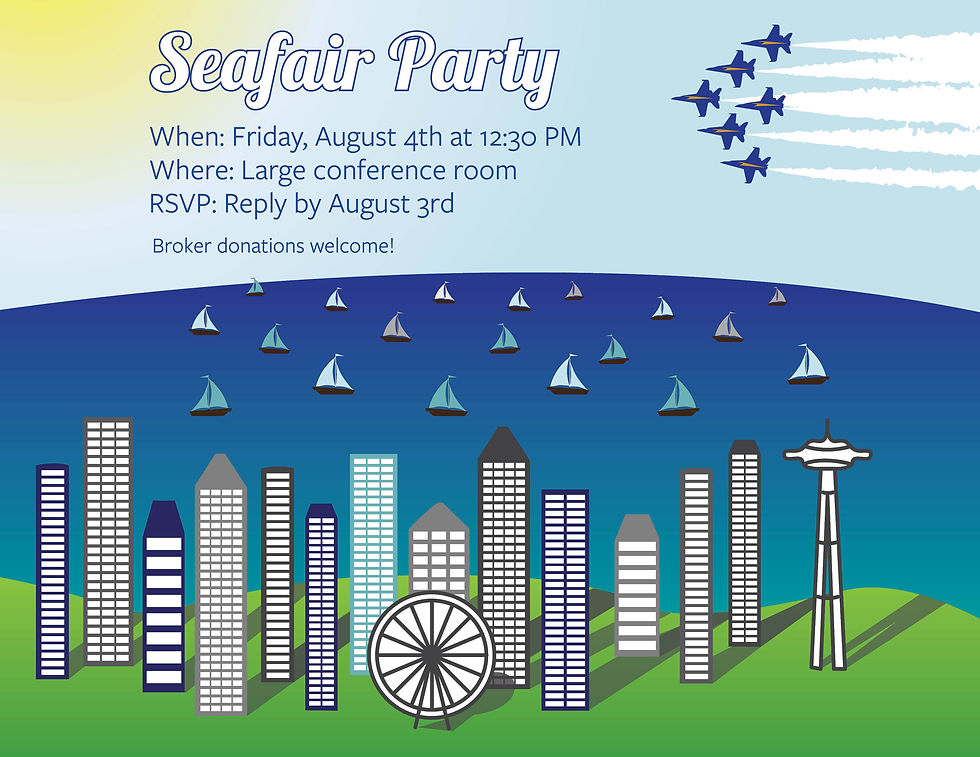 Seafair Party Illustration