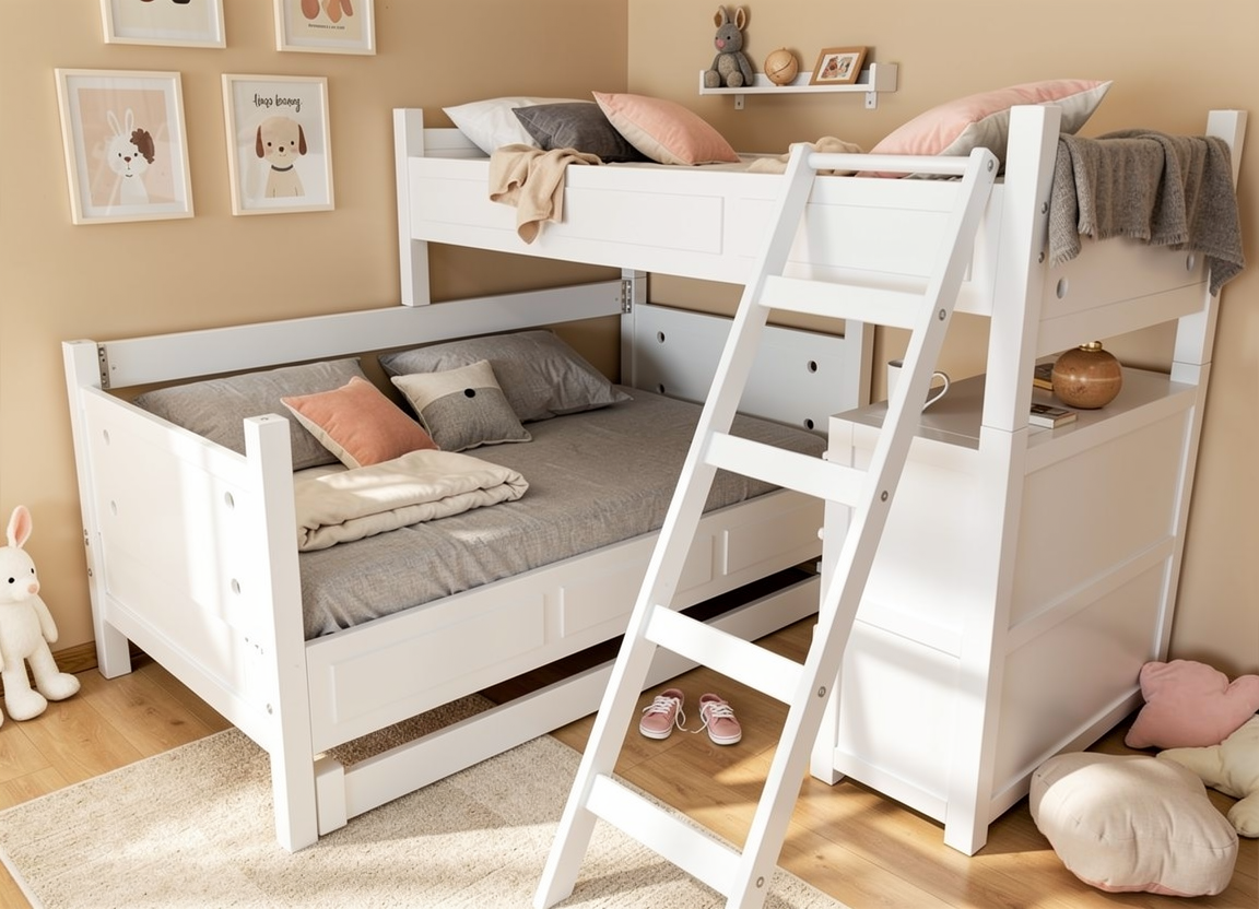 Cama Multifuncional Nido Loft Blanca