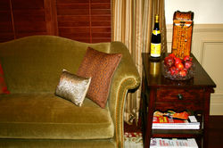 Artichoke Velvet Upholstered Settee