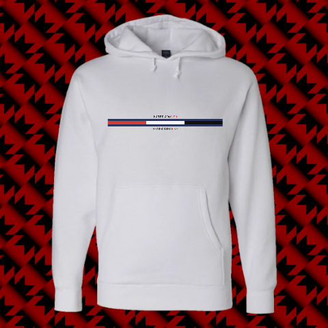 Hated adoRED Never ignoRED Long White Hoodie
