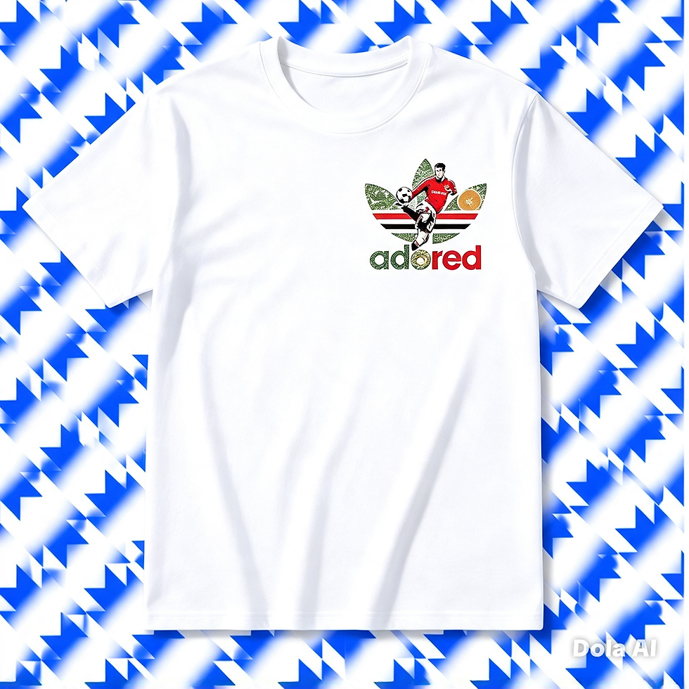 Thumbnail: adoRED Pocket Eric Cantona Roses Tshirts