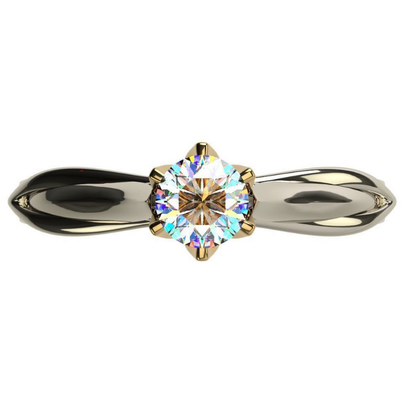 Thumbnail: Pure 18K Gold Ring for Women Moissanite Rings with Natural Gemstones Luxur Jewel