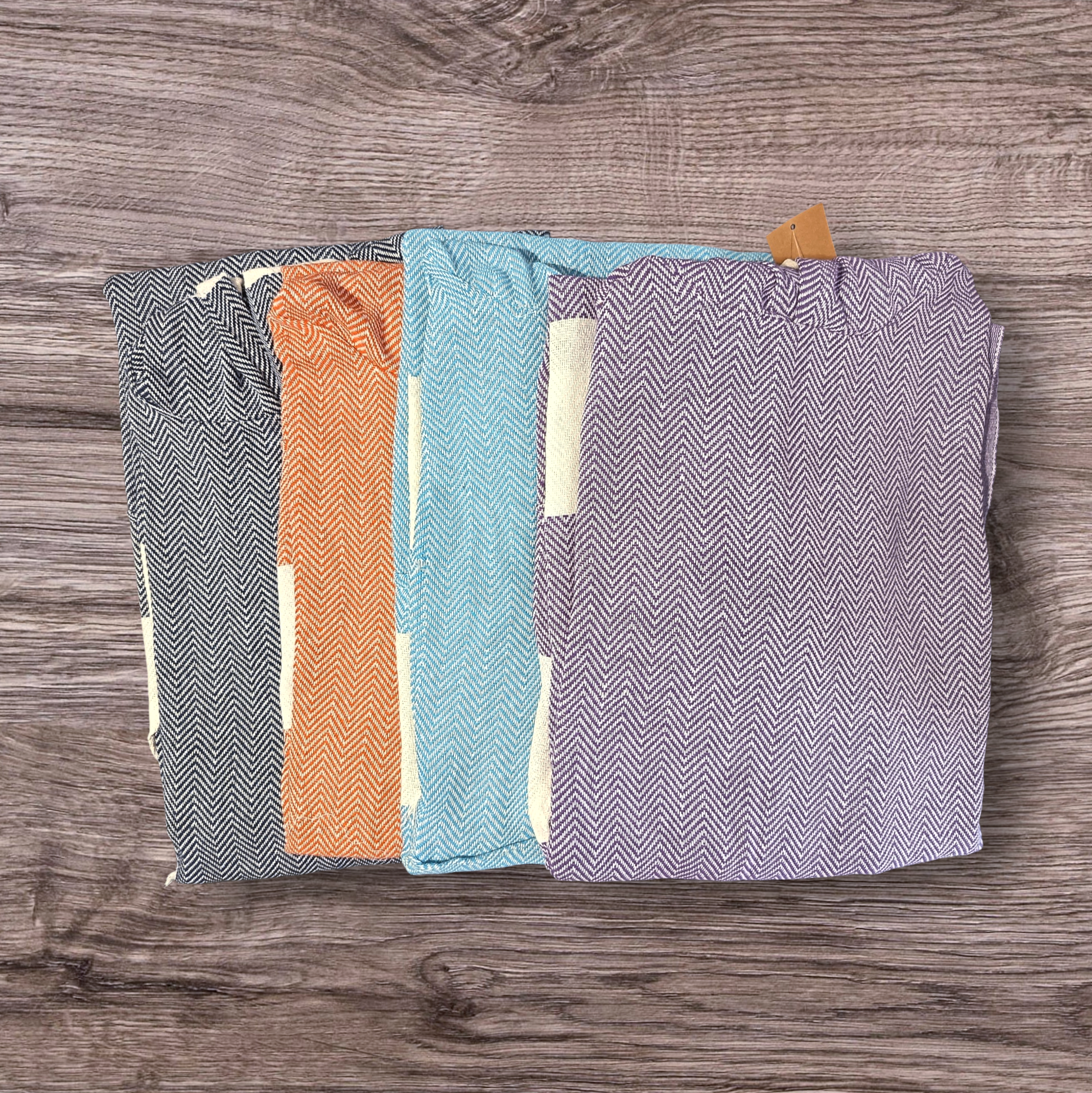 Chevron hamam poncho