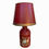 Thumbnail: Pair of Red Coat of Arms Toleware Lamps