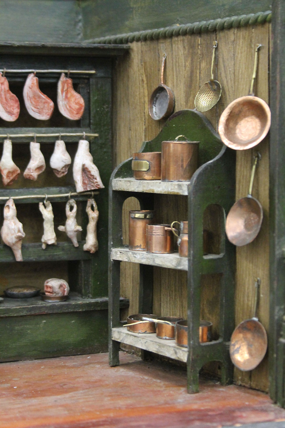 Thumbnail: A FOLK ART NAIVE BUTCHER'S SHOP DISPLAY MODEL