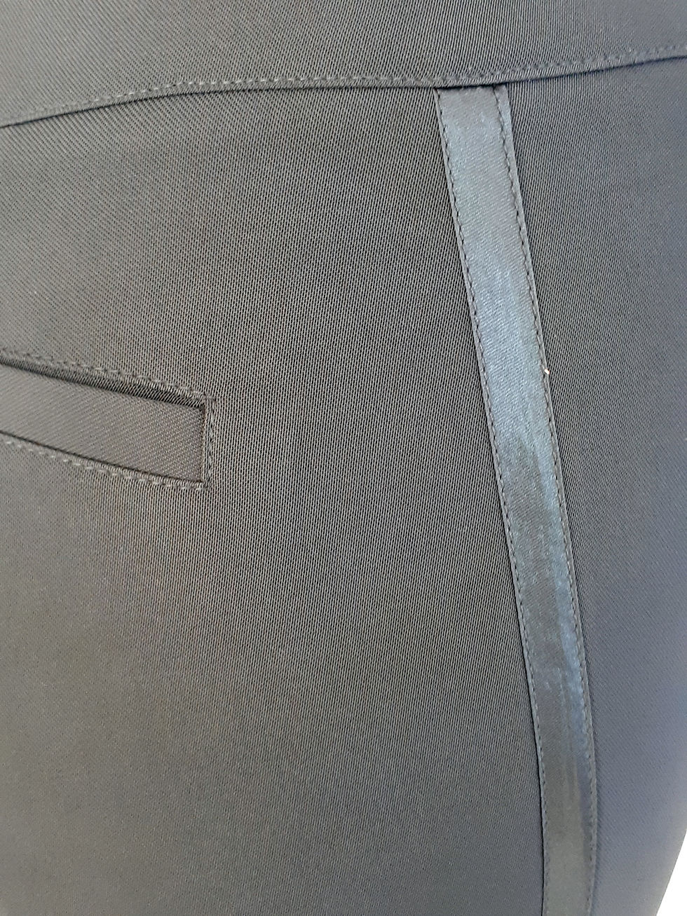 Miniatura: Pantalone elastico fascia laterale in raso