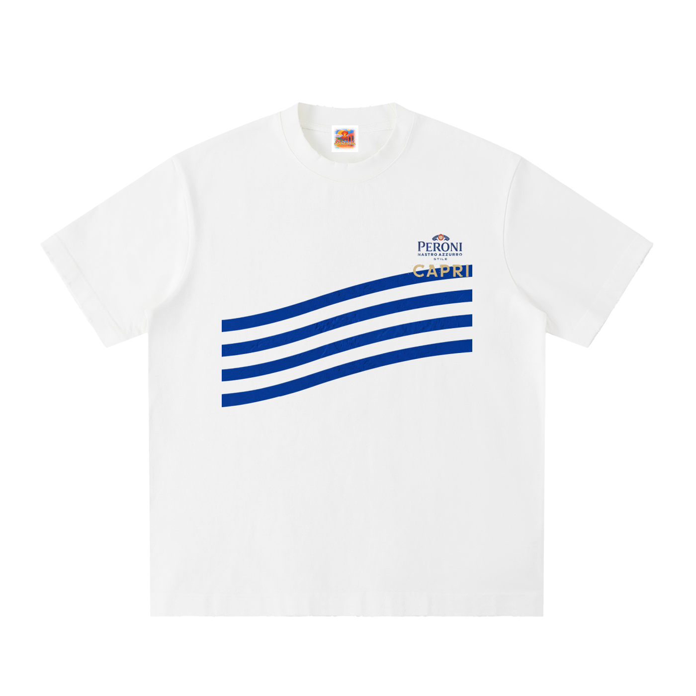 Peroni!- CAPRI - Heavyweight Vintage Washed Frayed T-Shirt