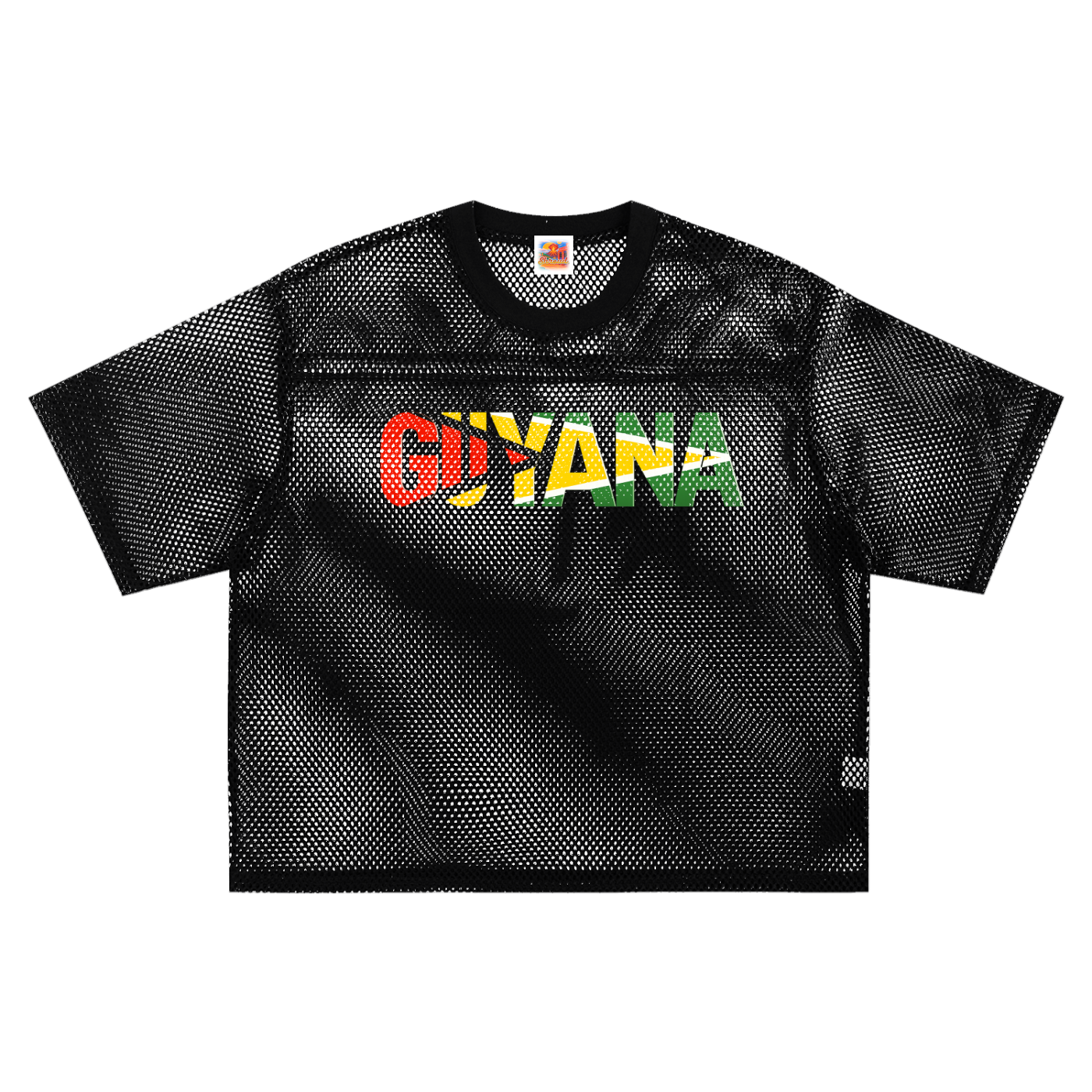 GUYANA - Mesh Marina Style - See-through Boxy Net T-Shirt