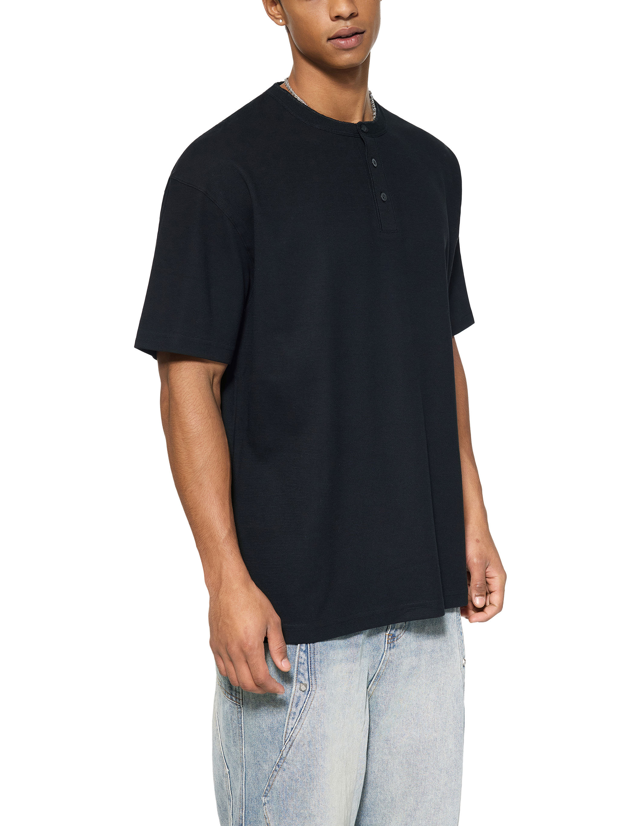 GODS MUST BE CRAZY - Short Sleeve Henley Shirt