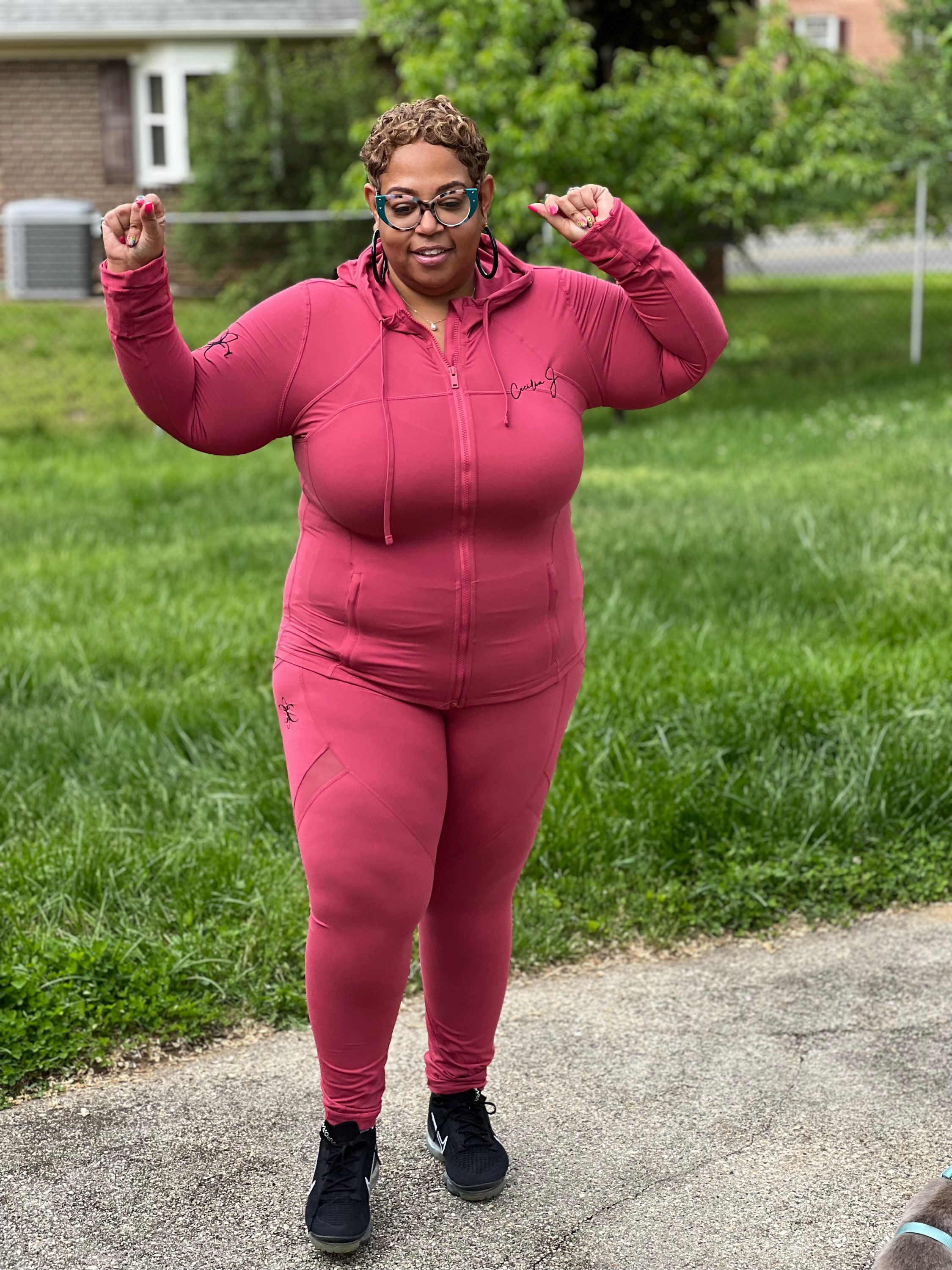 Hooded Activewear Set pink