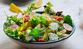 Frisse groene salade met feta