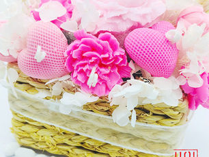 ivy art scented candles flower bucket