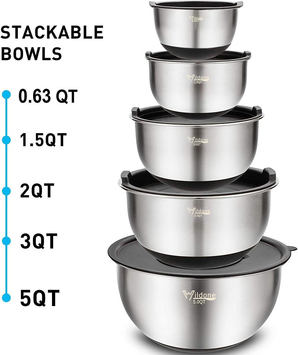 Stainless steel bowls with a lid