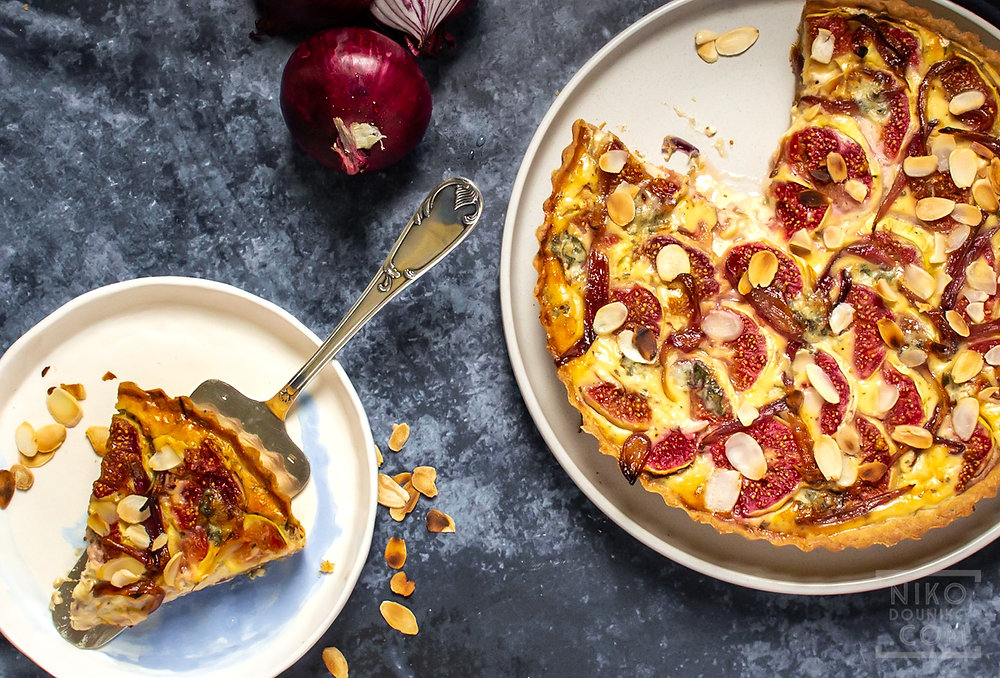 Figs and Blue Cheese Tart with Caramelised Onions